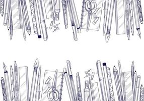 Hand Drawn Art Sketch with World Teachers Day Composition vector