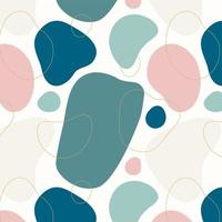 Abstract Organic Shapes Seamless Pattern vector
