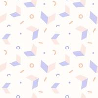 Abstract Pastel Geometric Shapes Seamless Pattern vector