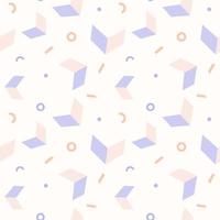 Abstract Pastel Geometric Shapes Seamless Pattern vector