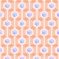 Geometric 3D Pasel Cubes Seamless Pattern vector