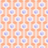 Geometric 3D Pasel Cubes Seamless Pattern vector