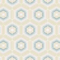 Geometric Colorful Line Hexagon Seamless Pattern vector
