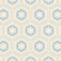 Geometric Colorful Line Hexagon Seamless Pattern vector