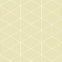 Geometric Gold Line Hexagon Seamless Pattern vector