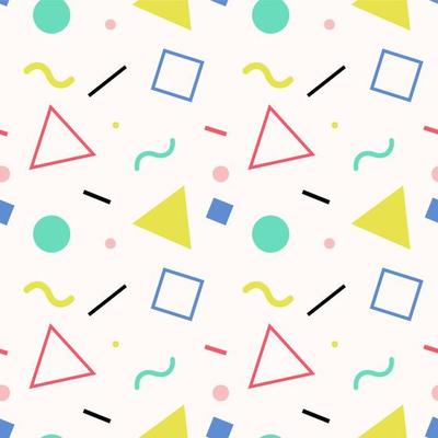 Geometric Memphis Seamless Pattern
