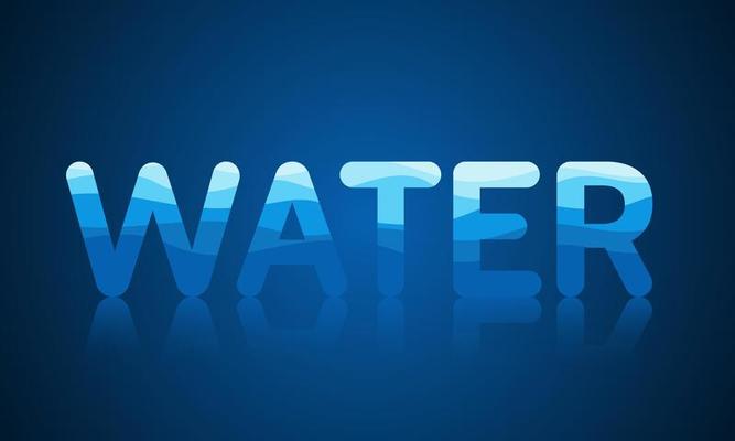 Reflective Water Pattern Text for World Water Day
