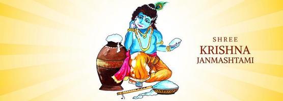 Lord Krishna Holding Handful of Porridge Janmashtami Banner 1256909 Vector Art at Vecteezy Lord Krishna Holding Handful of Porridge Janmashtami Banner 1256909 Vector Art at Vecteezy