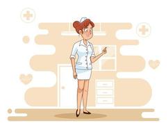 Beautiful woman nurse vector