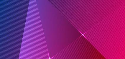 Abstract blue and pink gradient diagonal lines design vector