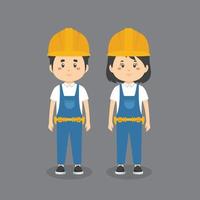 uniforme de los trabajadores de la construcción vector