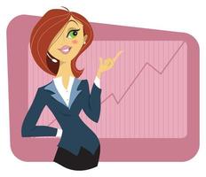 Young Woman in a Business Suit vector