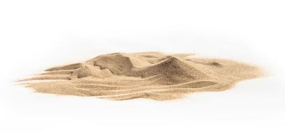 arena sobre fondo blanco foto