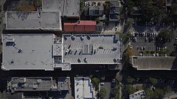 Aerial photo of city buildings