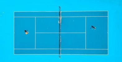 Aerial photography of tennis match photo