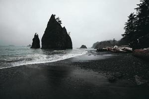 Monoliths in Olympic National Park, Washington photo