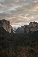 Rocky mountains at dusk photo