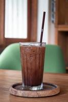Iced coffee in coffee shop photo