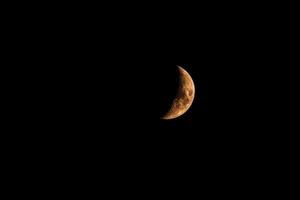 Orange crescent moon  photo