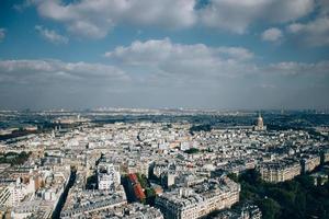 Aerial view of city of Paris 