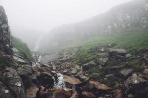 Misty waterfall landscape  photo