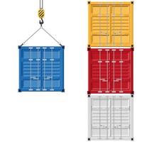 Container hanging on a hook  vector