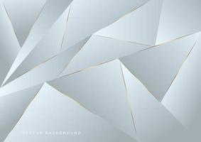 Abstract Gray Polygon Pattern with Gold Laser Light Lines vector