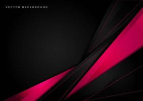 Pink, Black Geometric Triangle Layers Background vector