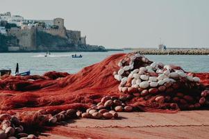 Red fishing net  photo