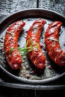 Roasted sausage with fresh herbs