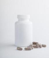 Supplementary bottle food tablets isolated