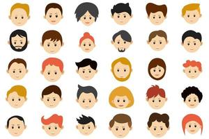 Collection of people avatar  vector