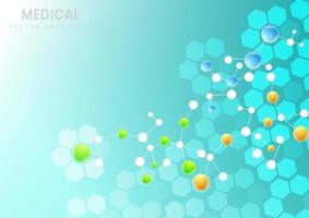 Molecular hexagon structure pattern background vector