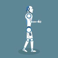 Robot in flat design vector