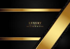 Luxury gold ribbons and glitter effects overlapping on dark background 
