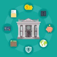 Banking concept with icons  vector