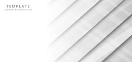 plantilla de banner abstracto blanco futurista vector