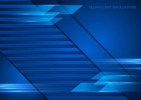 Tech, abstract and geometric blue background vector