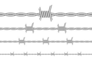 Barbed wire isolated  vector