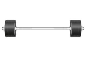 Front view of a barbell isolated  vector