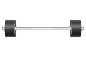 Front view of a barbell isolated  vector