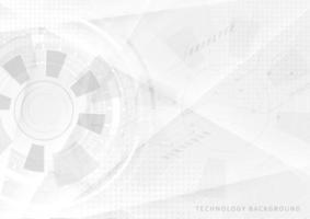 Tech white and grey gear background vector