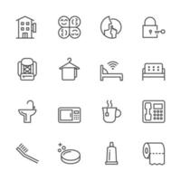 Traveler and Backpacker icon collection vector