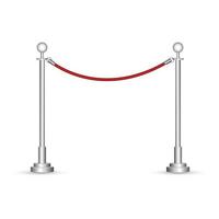 Barrier rope isolated vector