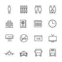 Transportation icon collection vector