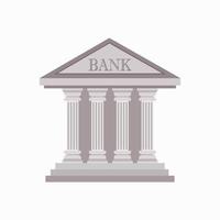 Bank building isolated  vector