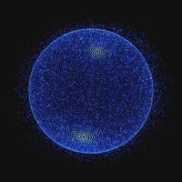 Glowing sphere of dots vector