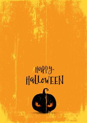 Halloween background with evil pumpkin