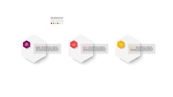 Hexagon infographic presentation vector