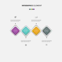 Four Steps Colorful Business Infographic Template vector